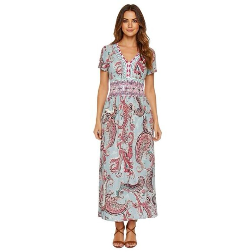 Anthropologie Aldo Martins Dress XS Maxi Festival Bohemian Boho chic indie Retro
